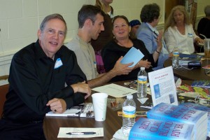 At the table at Bookmania